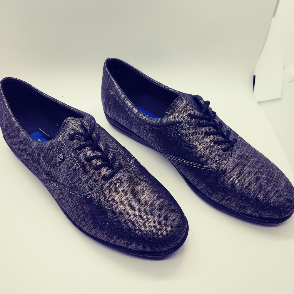 Easy Spirit Motion 6 blk gold tone sheen women's size 8B